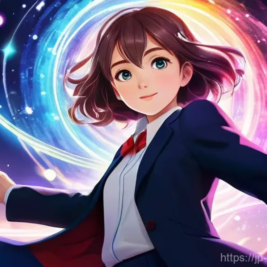 소피루비 OST 앨범 - **Prompt:** A dynamic, sparkling anime illustration capturing the magical transformation of Ruby int...