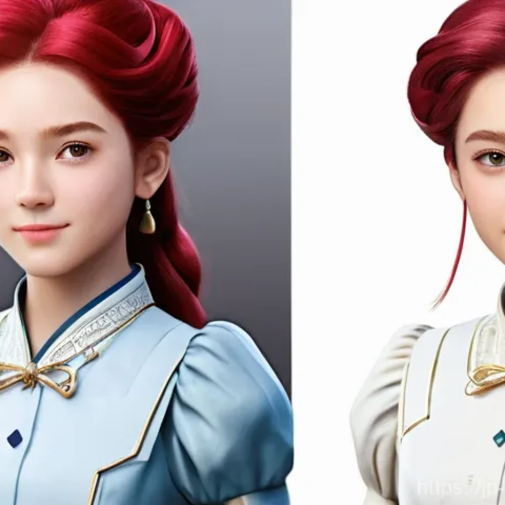 소피루비 팬아트 경연 - The user wants three detailed image generation prompts in English for the character Sophie Ruby, adh...