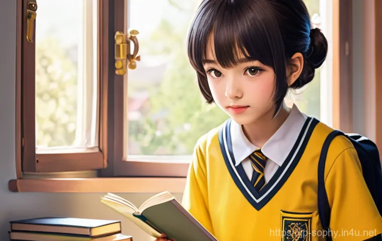 소피루비와 캐릭터 분석 보고서 - **Prompt:** A vibrant anime-style illustration of 13-year-old Ruby in her Yellow Moon School uniform...