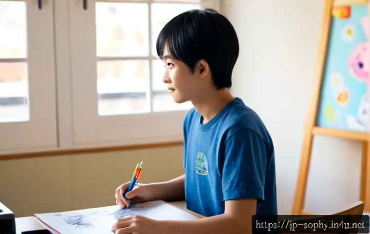 소피루비 제작자 인터뷰 - Photorealistic editorial portrait of a Japanese animated children’s fantasy series creator in a brig...